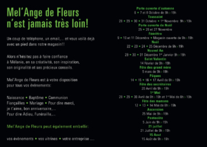 Horaire annuel melange de fleurs