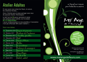 Atelier melange de fleurs